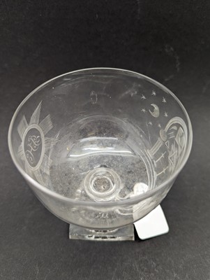 Lot 194 - A Masonic engraved glass rummer