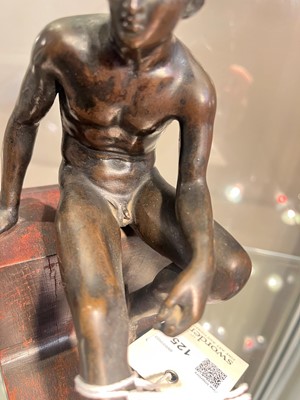Lot 125 - A small grand tour bronze after the antique