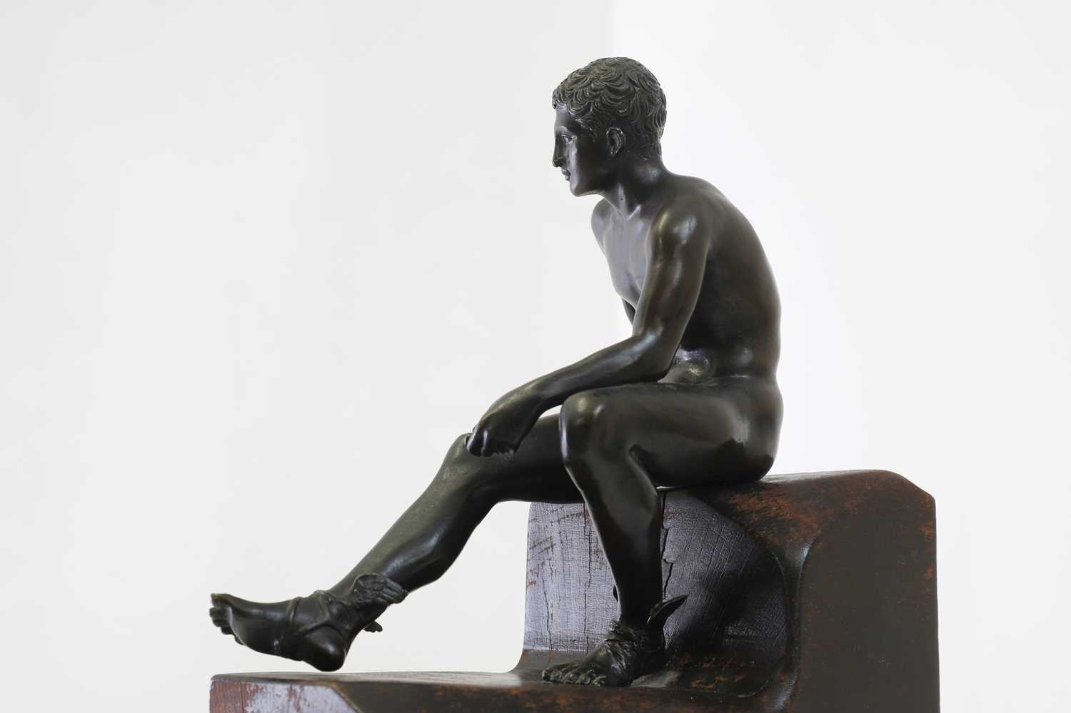 Lot 125 - A small grand tour bronze after the antique