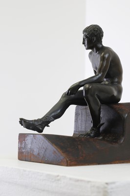 Lot 125 - A small grand tour bronze after the antique