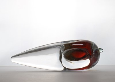 Lot 267 - A Daum glass model of a duck