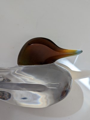 Lot 267 - A Daum glass model of a duck