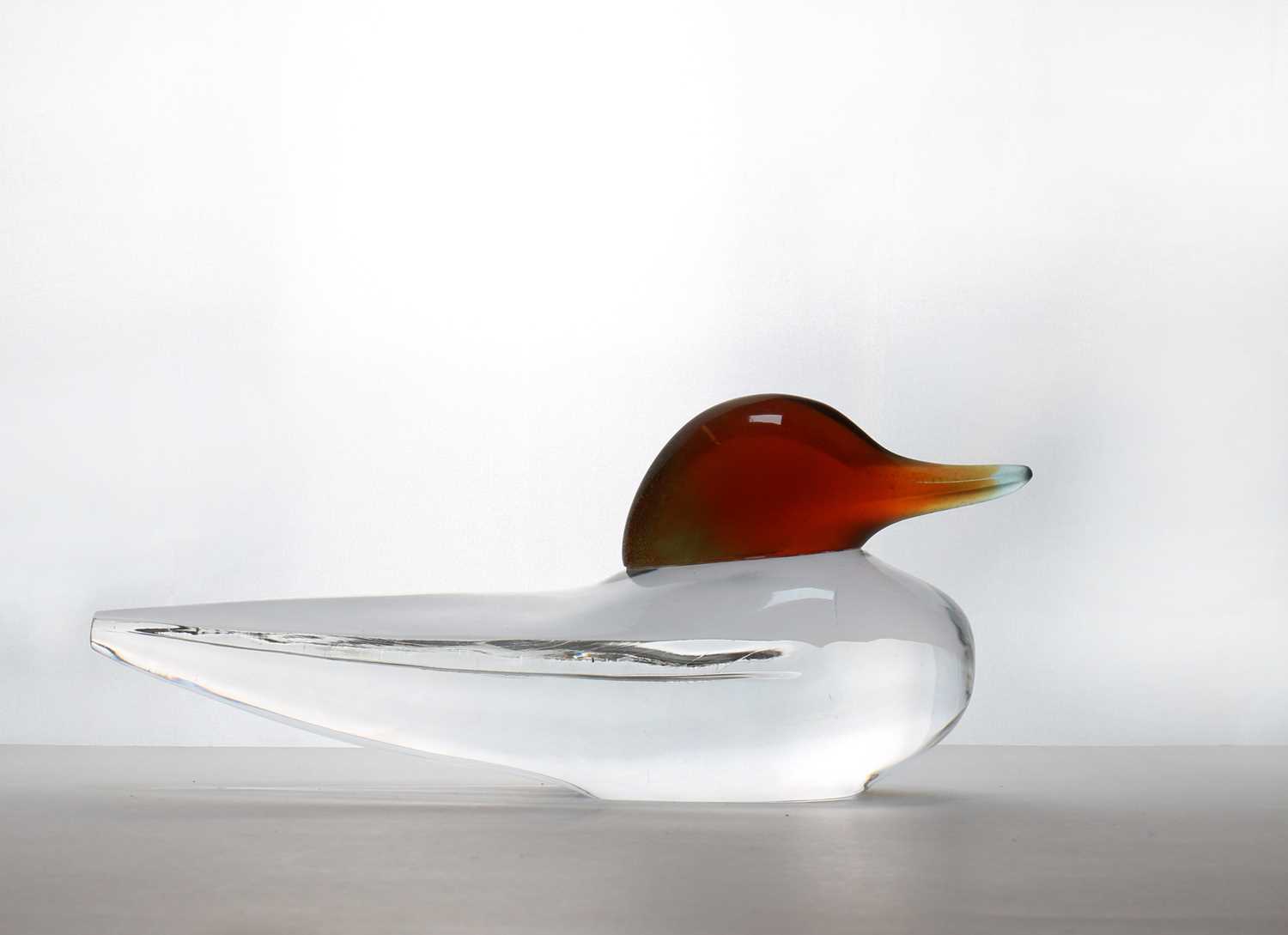 Lot 267 - A Daum glass model of a duck