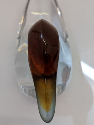 Lot 267 - A Daum glass model of a duck