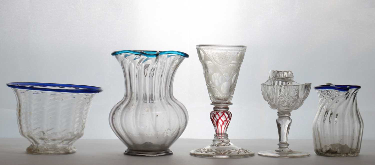 Lot 210 - A group of glass tableware