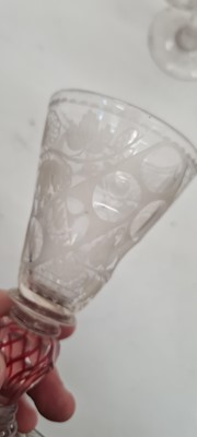 Lot 210 - A group of glass tableware
