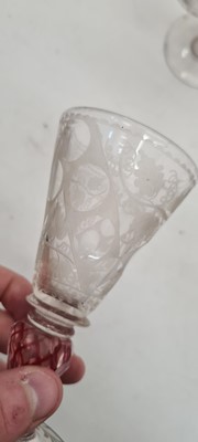 Lot 210 - A group of glass tableware