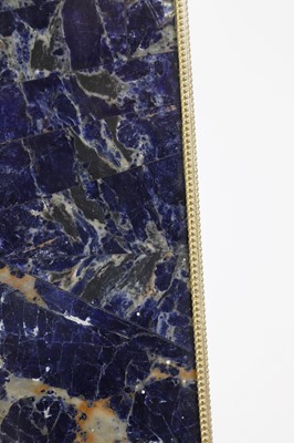 Lot 116 - A lapis lazuli table lamp