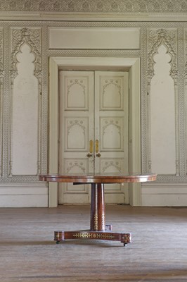 Lot 27 - ☘ A Regency rosewood pedestal centre table