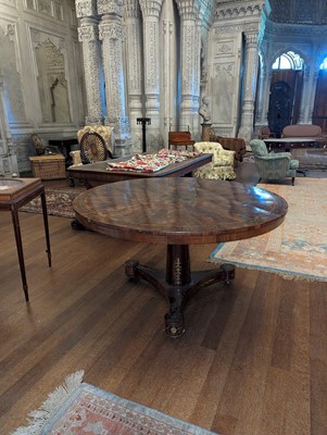 Lot 27 - ☘ A Regency rosewood pedestal centre table