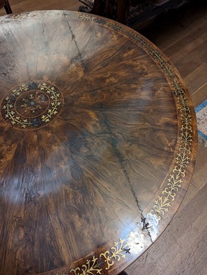 Lot 27 - ☘ A Regency rosewood pedestal centre table