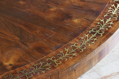 Lot 27 - ☘ A Regency rosewood pedestal centre table