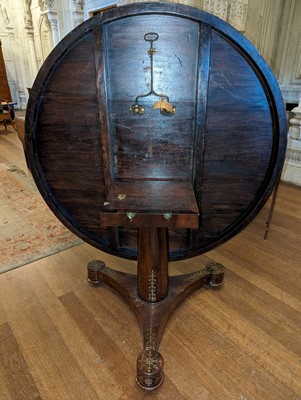 Lot 27 - ☘ A Regency rosewood pedestal centre table