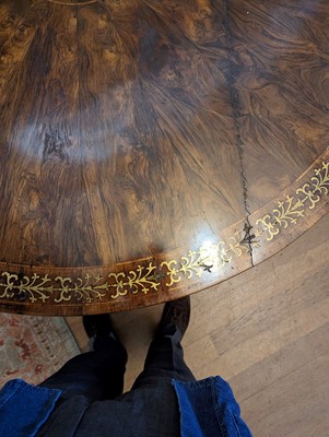 Lot 27 - ☘ A Regency rosewood pedestal centre table