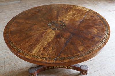 Lot 27 - ☘ A Regency rosewood pedestal centre table