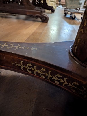 Lot 27 - ☘ A Regency rosewood pedestal centre table