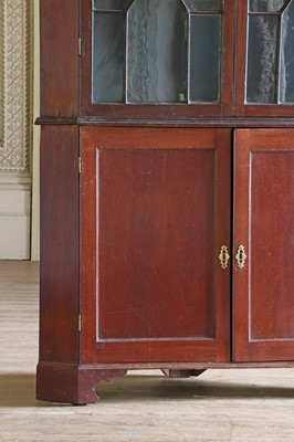 Lot 25 - ☘ A George III mahogany standing corner cupboard