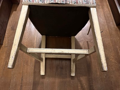 Lot 73 - ☘ A pair of Sheraton-style painted shield-back chairs