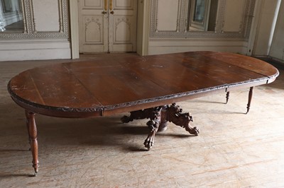 Lot 72 - ☘ An oak oval extending pedestal dining table