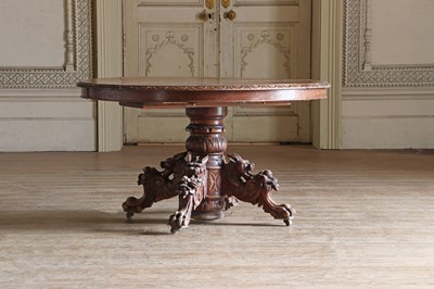 Lot 72 - ☘ An oak oval extending pedestal dining table