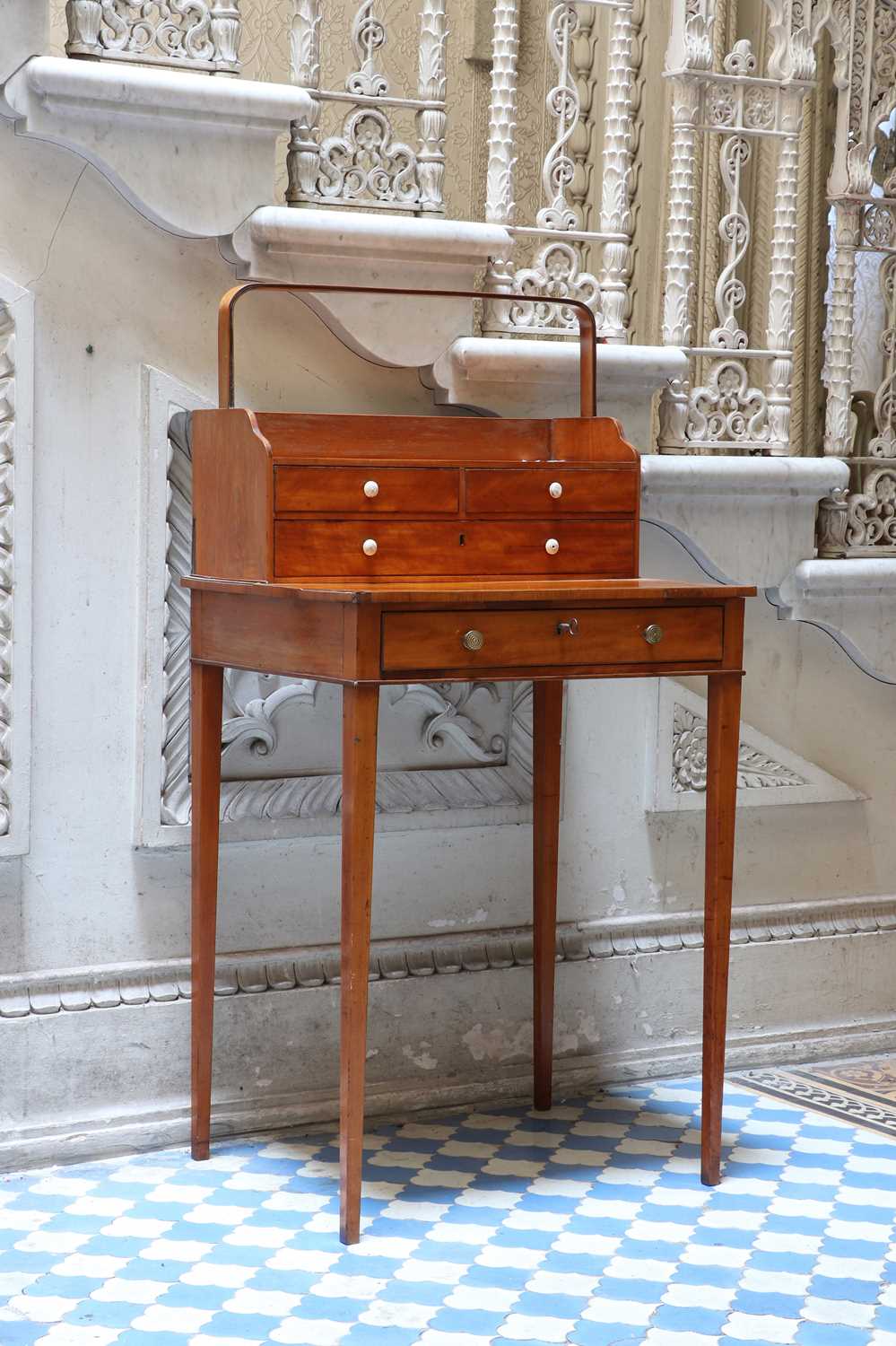 Lot 14 - A Regency satinwood bonheur-du-jour