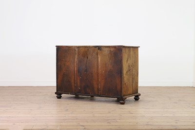 Lot 10 - A camphor wood and brass campaign desk