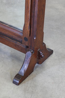 Lot 8 - An Arts and Crafts oak dressing mirror