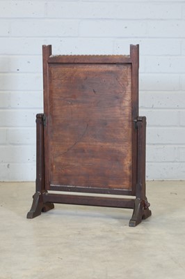 Lot 8 - An Arts and Crafts oak dressing mirror