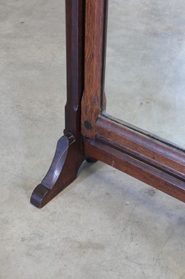 Lot 8 - An Arts and Crafts oak dressing mirror