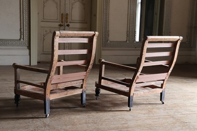 Lot 40 - A matched pair of Victorian armchair frames