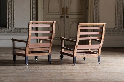 Lot 40 - A matched pair of Victorian armchair frames