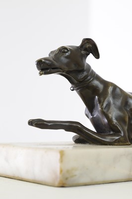 Lot 362 - A small bronze figure of a greyhound