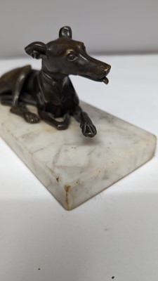 Lot 362 - A small bronze figure of a greyhound