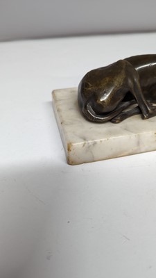 Lot 362 - A small bronze figure of a greyhound