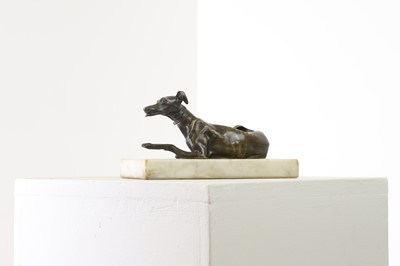 Lot 362 - A small bronze figure of a greyhound
