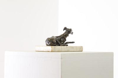 Lot 362 - A small bronze figure of a greyhound