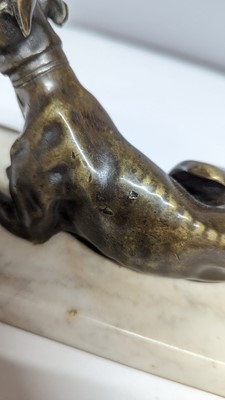 Lot 362 - A small bronze figure of a greyhound