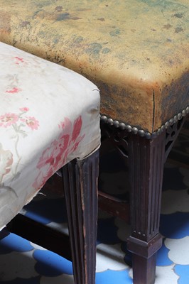 Lot 42 - An Edwardian mahogany stool