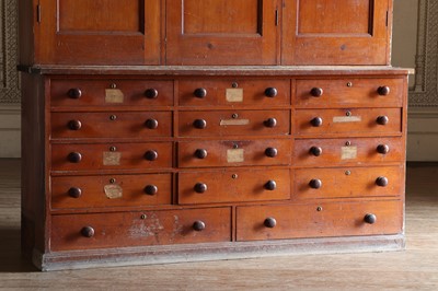 Lot 76 - A Victorian pine estate cabinet