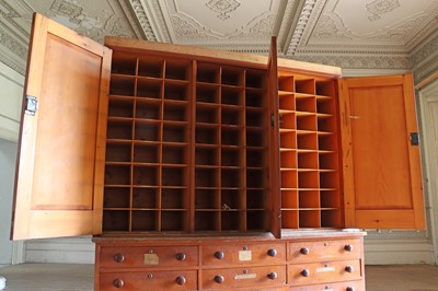 Lot 76 - A Victorian pine estate cabinet