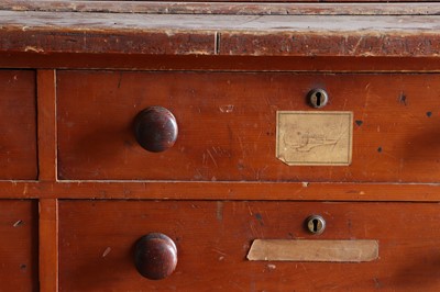 Lot 76 - A Victorian pine estate cabinet