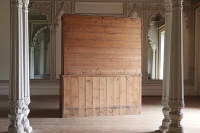 Lot 76 - A Victorian pine estate cabinet