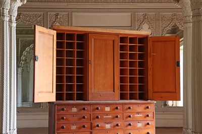 Lot 76 - A Victorian pine estate cabinet