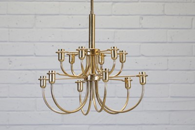 Lot 231 - A pair of French brass twelve-branch ceiling lights