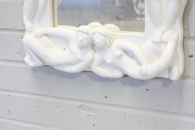 Lot 196 - An Art Deco-style plaster mirror