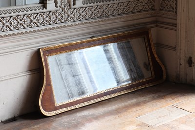 Lot 46 - ☘ A George II-style walnut and gilt-framed overmantel mirror