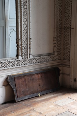 Lot 46 - ☘ A George II-style walnut and gilt-framed overmantel mirror