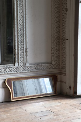 Lot 46 - ☘ A George II-style walnut and gilt-framed overmantel mirror