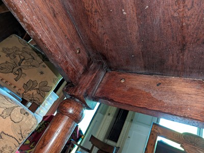 Lot 85 - A large oak refectory table