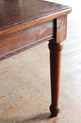 Lot 85 - A large oak refectory table